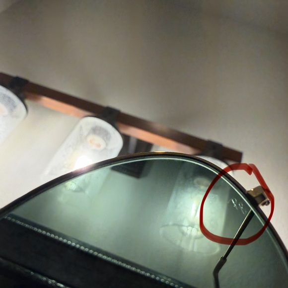 Like New Ray-Ban Cockpit Aviators Gold Frame Sunglasses - Picture 7 of 7